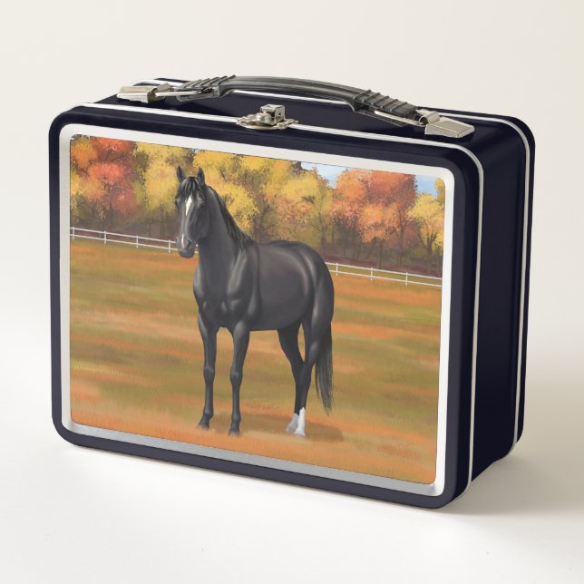 Lunch Box Beau Stallion Cheval du Quartier Noir (Devant)