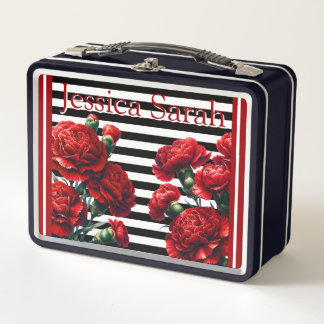 Lunch Box Beauté florale noir et blanc