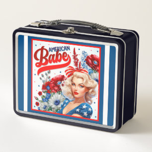 Lunch Box Bébé américain rétro Pinup_