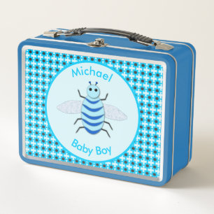 Lunch Box Bébé Bleu mignon Bee Bee Personnalisé