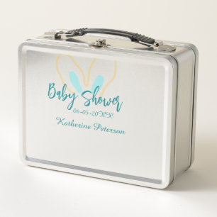 Lunch Box Bébé shower nom date animal oreille mignon bleu ja