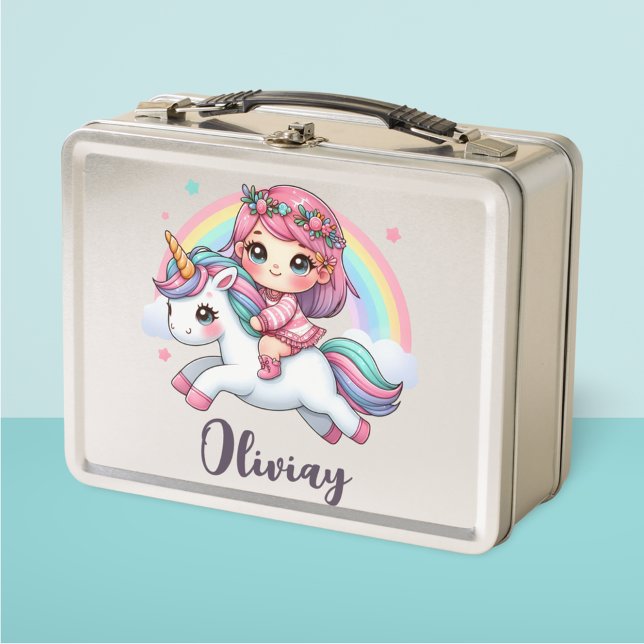 Lunch Box Belle fille bébé sur Unicorn (Créateur téléchargé)
