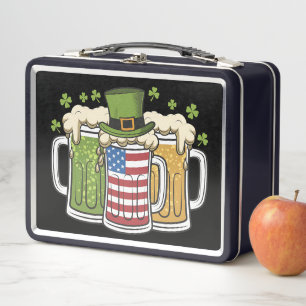 Lunch Box Bière Irlandaise Irlande États-Unis Drapeau Améric