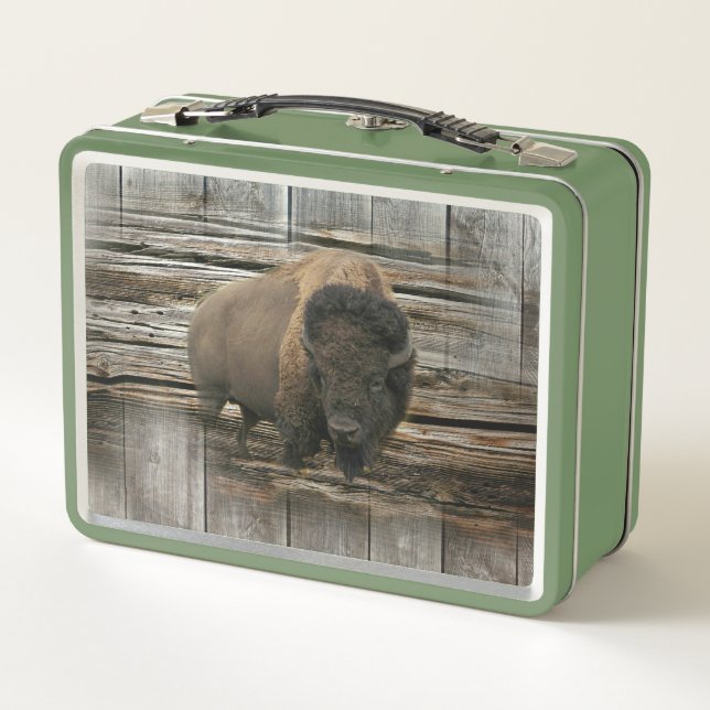 Lunch Box Bison de bois (Dos)