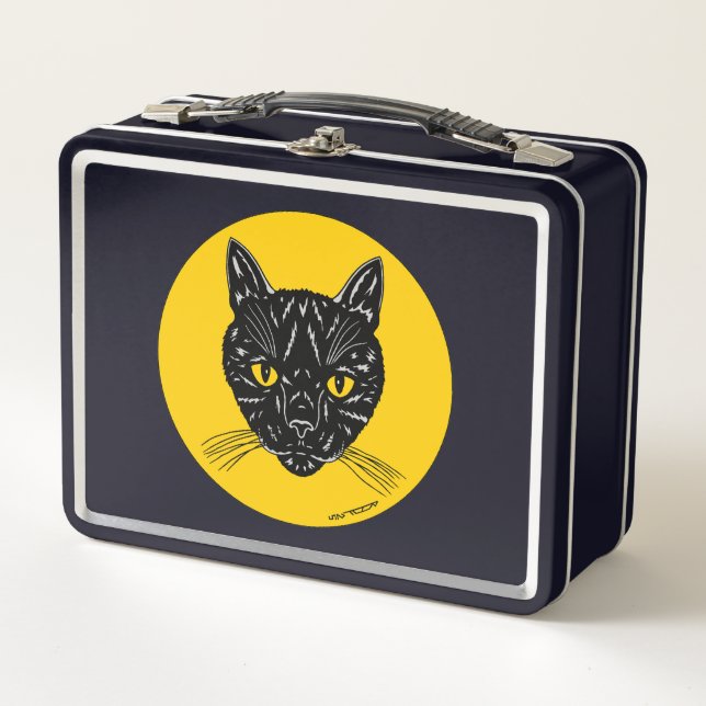 Lunch Box Black Cat Face (Devant)