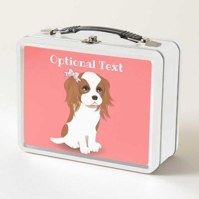 Lunch Box Blenheim Cavalier King Charles Spaniel rose (Devant)