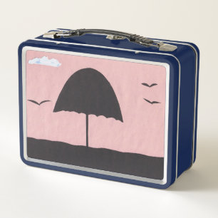 Lunch Box Boîte à lunch avec conception de parapluie de plag