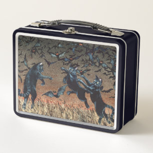 Lunch Box Boîte à lunch Batting Cat