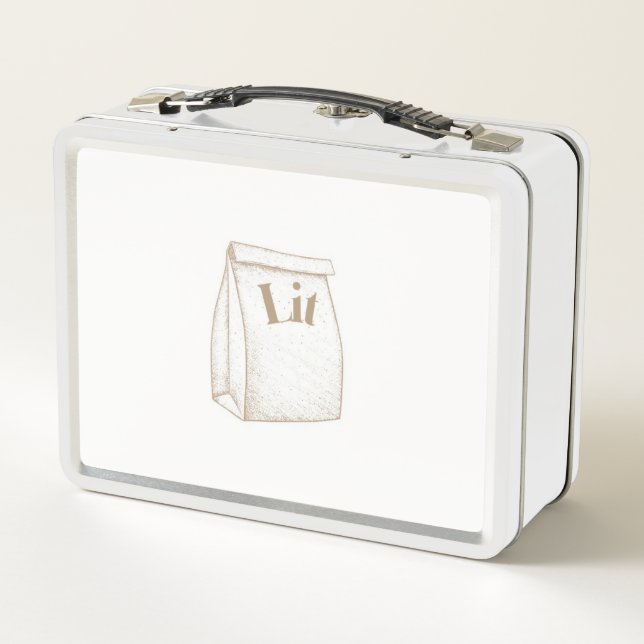 Lunch Box Boîte à lunch Brown Lit Sac (Dos)