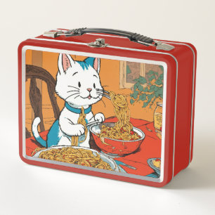 Lunch Box Boîte à lunch Cute Cat Spaghetti
