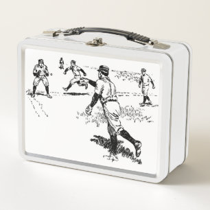 Lunch Box Boîte à lunch des joueurs de baseball vintages