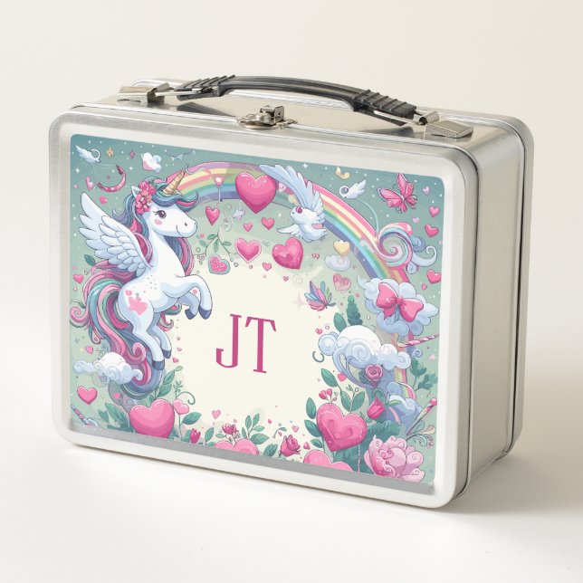 Lunch Box Boîte à lunch Dreamy Unicorns et Rainbows (Devant)