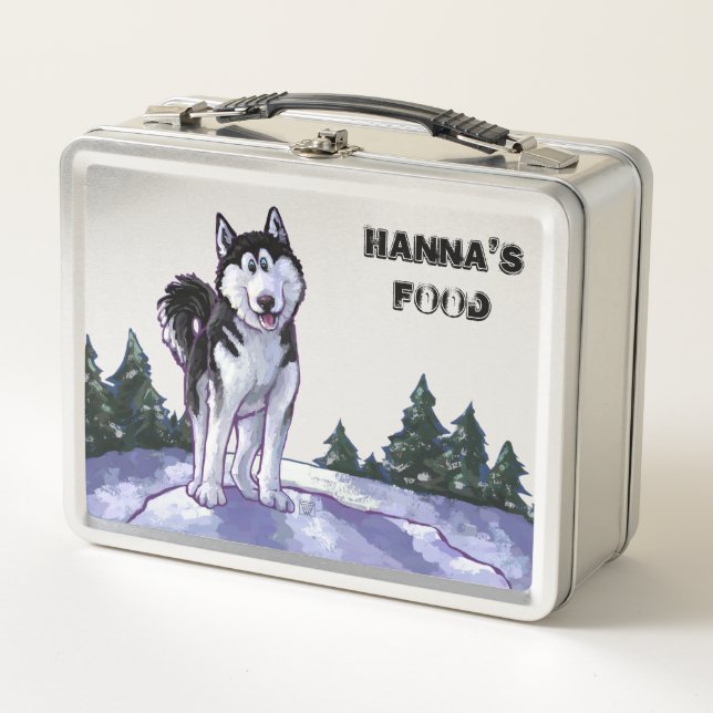 Lunch Box Boîte à lunch du protecteur de chien Husky (Devant)