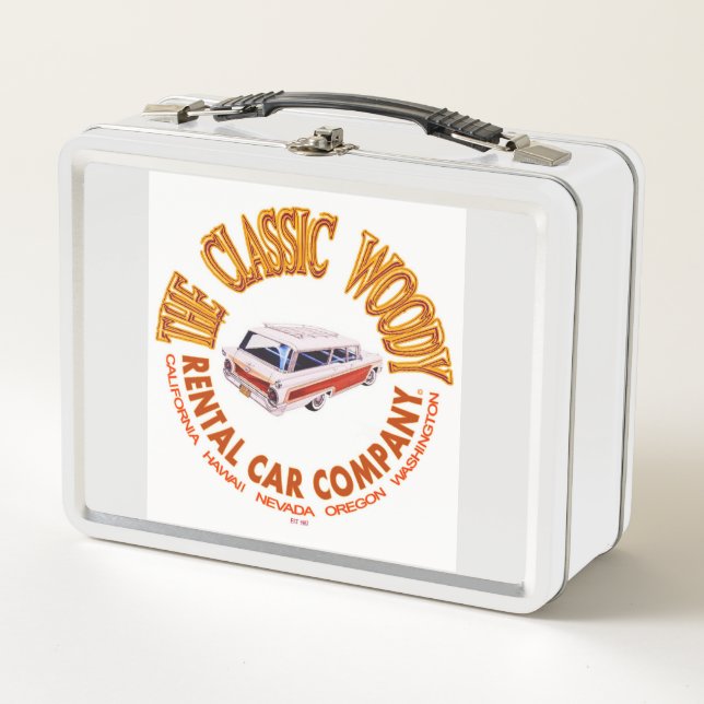 Lunch Box Boîte à lunch en métal Classic Woody Rental Car Co (Devant)