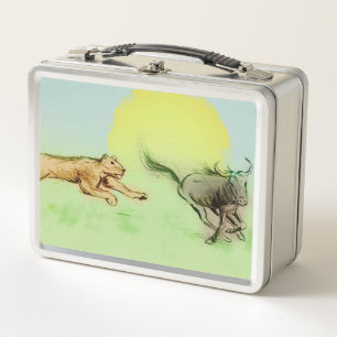 Lunch Box Boîte à lunch en métal d'art vintage - Chase