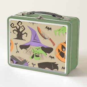 Lunch Box Boîte à lunch en métal Motif Vintage Halloween