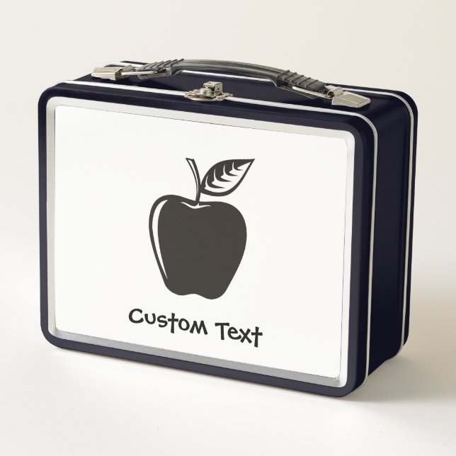 Lunch Box Boîte à lunch en métal noir Apple (Devant)