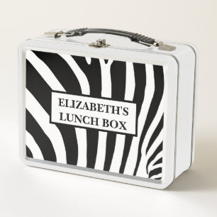 Lunch Box Boîte à lunch en métal personnalisé - Zebra Print