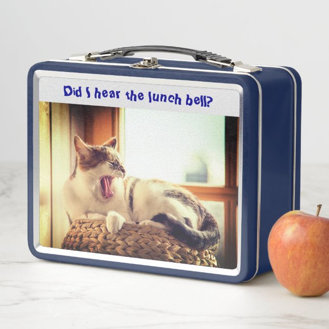 Lunch Box Boîte à lunch en métal pour Humour de chat (En situation)