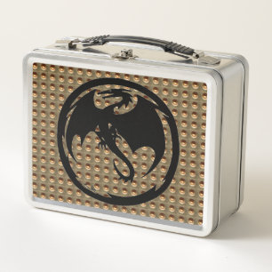 Lunch Box Boîte à lunch inoxydable Black Dragon Gold Indent