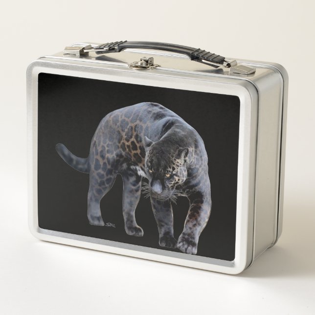 Lunch Box Boîte à lunch Jaguar Diablo noir inoxydable (Devant)