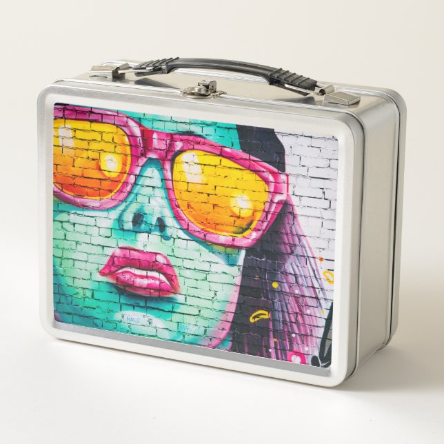 Lunch Box Boîte à lunch - Lipstick Urban Street Art (Devant)