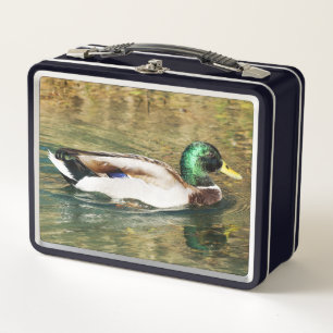 Lunch Box Boîte à lunch Mallard Duck Metal