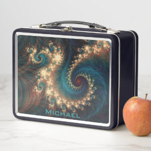 Lunch Box Boîte à lunch métallique de monogramme fractal