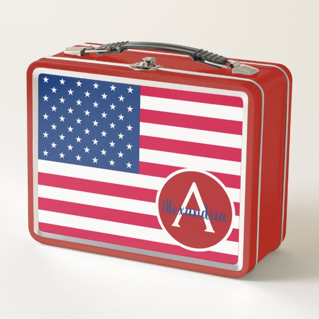 Lunch Box Boîte à lunch patriotique drapeau américain (Devant)