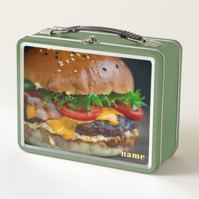 Lunch Box Boîte à lunch photo Hamburger personnalisé (Devant)