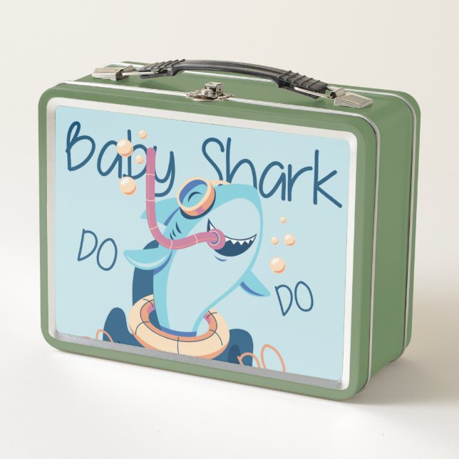 Lunch Box Boîte à lunch pour bébé Shark Metal (Devant)