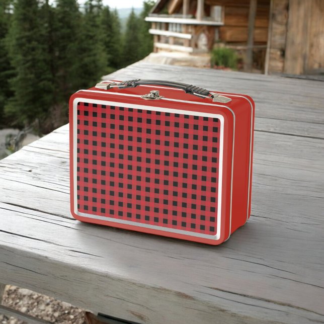 Lunch Box Boîte à lunch Red Buffalo Plaid pour Vibes de vaca (Créateur téléchargé)