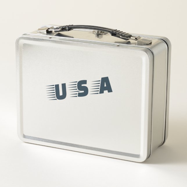 Lunch Box Boîte à lunch USA - Emballé avec style patriotique (Dos)