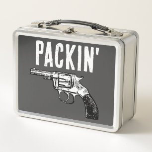 LUNCH BOX BOÎTE À SOUCHER EN MÉTAL RETRO GUN 1ER AMMENDEMENT