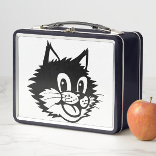 LUNCH BOX BOÎTE À SOUFFLE EN MÉTAL RÉTRO CAT