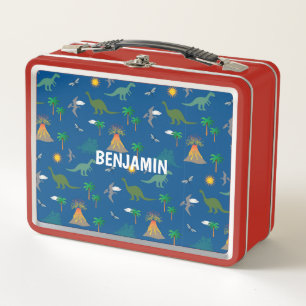 Lunch Box BOÎTE DE DÉJEUNER ROUGE DE DINOSAUR customisé