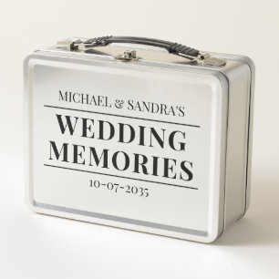 Lunch Box Boîte Métal de Souvenirs de Mariage Personnalisés