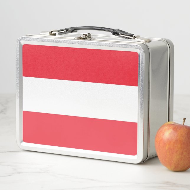 Lunch Box Boîtier en métal inoxydable avec drapeau d'Autrich (En situation)