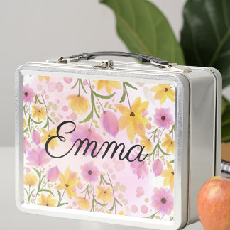 Lunch Box Boîtier en métal personnalisé à aquarelle
