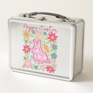Lunch Box Bonne illustration de lapin de Pâques