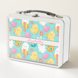 Lunch Box Bonne Personnaliser Lapin Et Poulet De Pâques