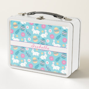 Lunch Box Bonne Personnaliser Rabbit de Pâques Floral