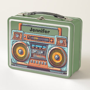 Lunch Box Boom Box Retro Personnalisé