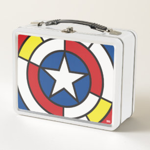 Lunch Box Bouclier abstrait de Captain America De Stijl