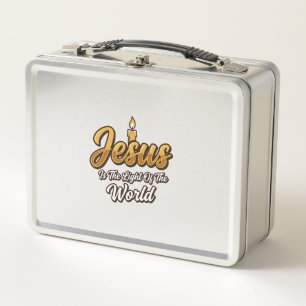 Lunch Box Bougie Jésus Lumière du Monde Chrétien Vector_1