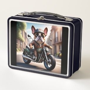 Lunch Box Bouledogue français moto Fête des pères Bulldog