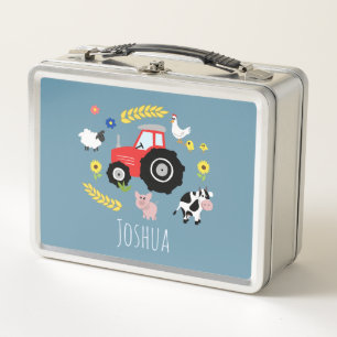 Lunch Box Boys Cute Farm Tracteur et animaux Toddler Enfants
