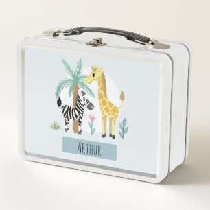 Lunch Box Boys Cute Giraffe et Zebra Safari Enfants en bas â