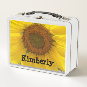 Lunch Box Bright Yellow Sunflower Boîte à lunch en métal