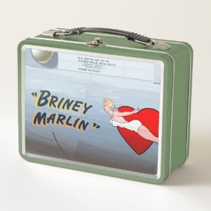 Lunch Box Briney Marlin B-24 Nose Art (fuselage Vintage)
